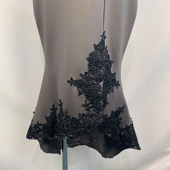 Armani Exchange NWT gray with black lace dress - Picture 5 of 13
